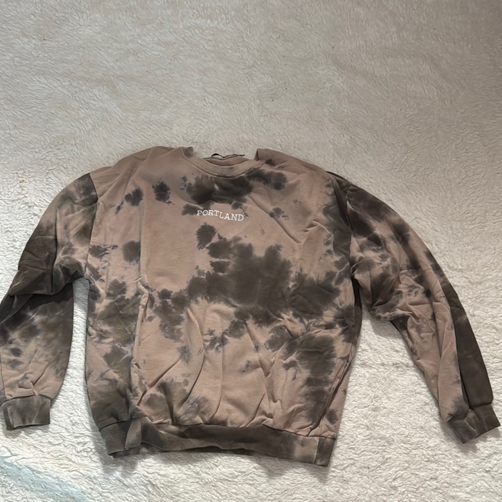 Adika Brown and Black Tie-Dye Hoodie